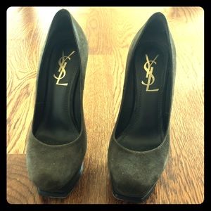 YSL Suede Platform Pumps- Size 35